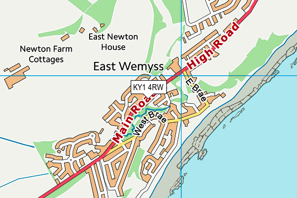 KY1 4RW map - OS VectorMap District (Ordnance Survey)