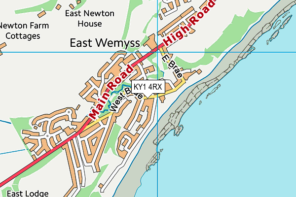 KY1 4RX map - OS VectorMap District (Ordnance Survey)