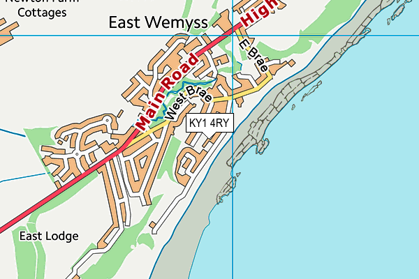 KY1 4RY map - OS VectorMap District (Ordnance Survey)