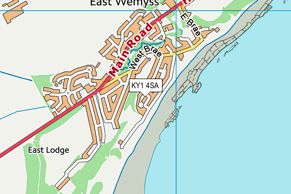 KY1 4SA map - OS VectorMap District (Ordnance Survey)