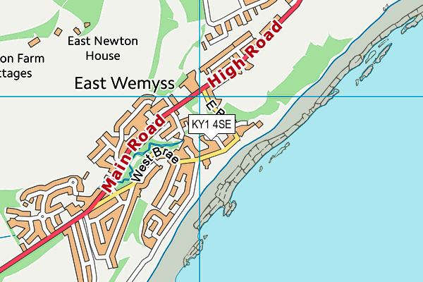 KY1 4SE map - OS VectorMap District (Ordnance Survey)