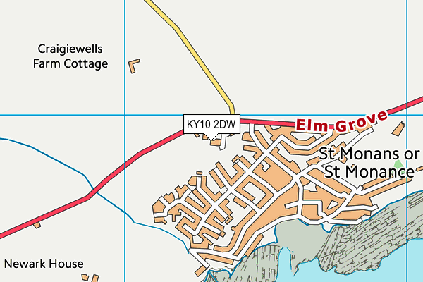 KY10 2DW map - OS VectorMap District (Ordnance Survey)