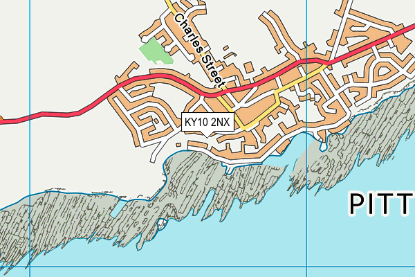 KY10 2NX map - OS VectorMap District (Ordnance Survey)