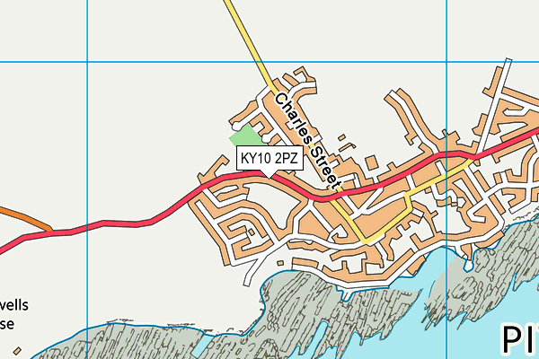 KY10 2PZ map - OS VectorMap District (Ordnance Survey)