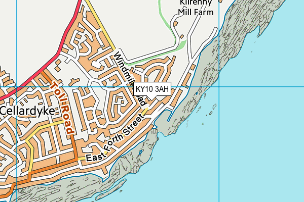 KY10 3AH map - OS VectorMap District (Ordnance Survey)