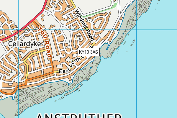 KY10 3AS map - OS VectorMap District (Ordnance Survey)
