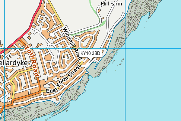 KY10 3BD map - OS VectorMap District (Ordnance Survey)