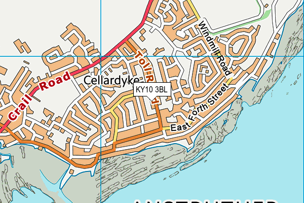 KY10 3BL map - OS VectorMap District (Ordnance Survey)