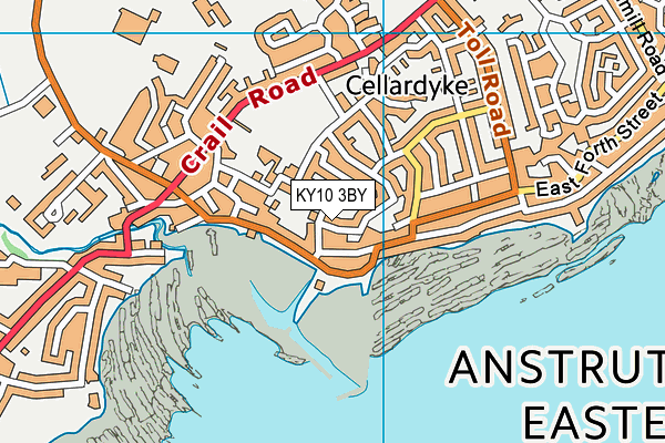 KY10 3BY map - OS VectorMap District (Ordnance Survey)