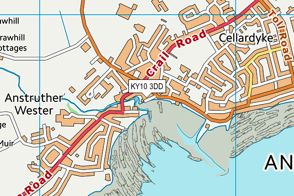 KY10 3DD map - OS VectorMap District (Ordnance Survey)