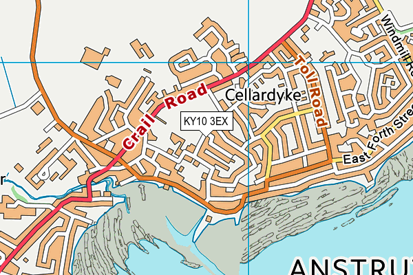 KY10 3EX map - OS VectorMap District (Ordnance Survey)