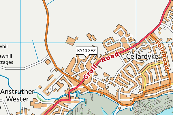 KY10 3EZ map - OS VectorMap District (Ordnance Survey)