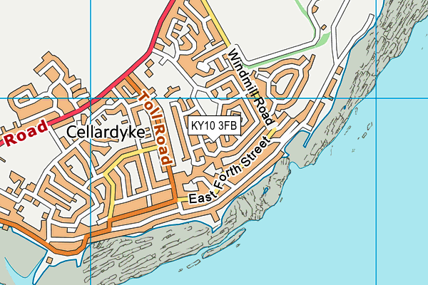 KY10 3FB map - OS VectorMap District (Ordnance Survey)