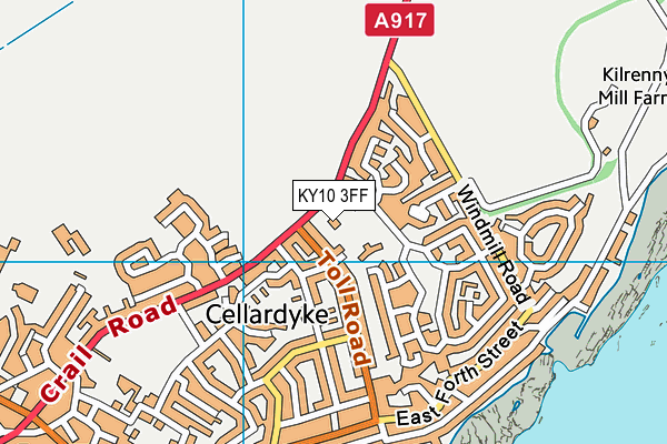 KY10 3FF map - OS VectorMap District (Ordnance Survey)