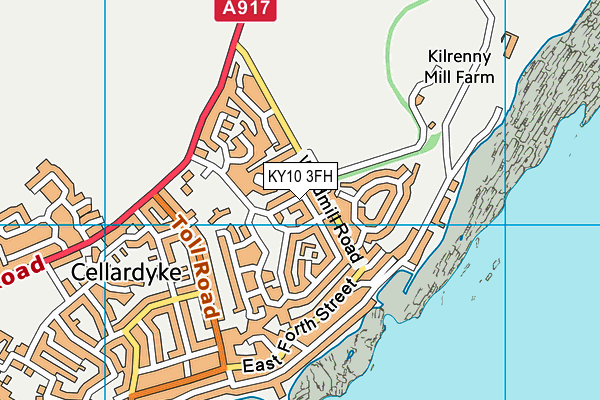 KY10 3FH map - OS VectorMap District (Ordnance Survey)