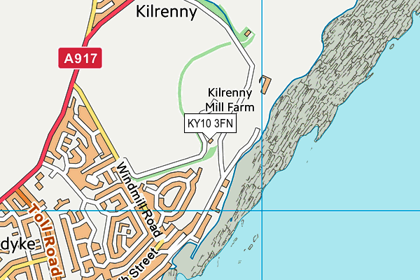 KY10 3FN map - OS VectorMap District (Ordnance Survey)