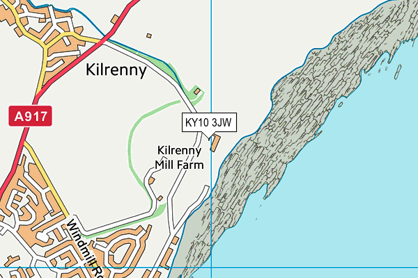 KY10 3JW map - OS VectorMap District (Ordnance Survey)