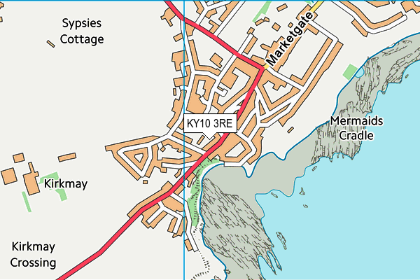 KY10 3RE map - OS VectorMap District (Ordnance Survey)