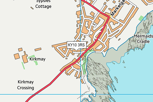 KY10 3RS map - OS VectorMap District (Ordnance Survey)