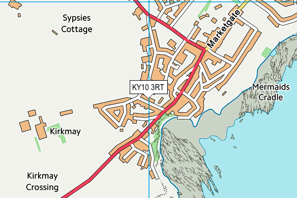 KY10 3RT map - OS VectorMap District (Ordnance Survey)