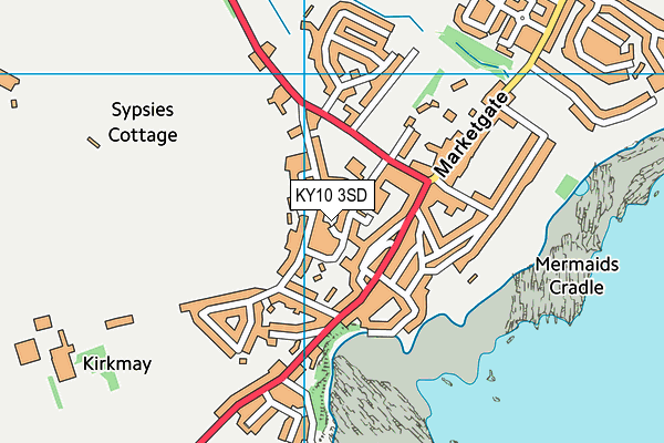 KY10 3SD map - OS VectorMap District (Ordnance Survey)