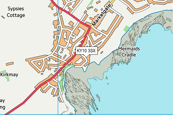 KY10 3SX map - OS VectorMap District (Ordnance Survey)