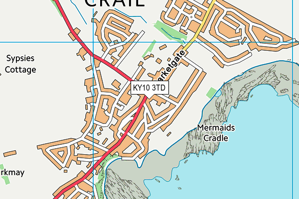 KY10 3TD map - OS VectorMap District (Ordnance Survey)