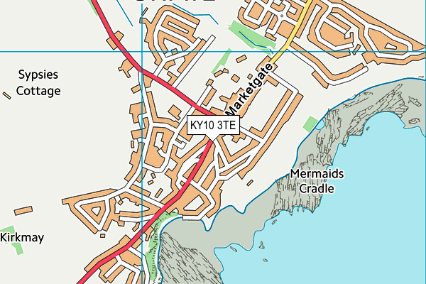 KY10 3TE map - OS VectorMap District (Ordnance Survey)
