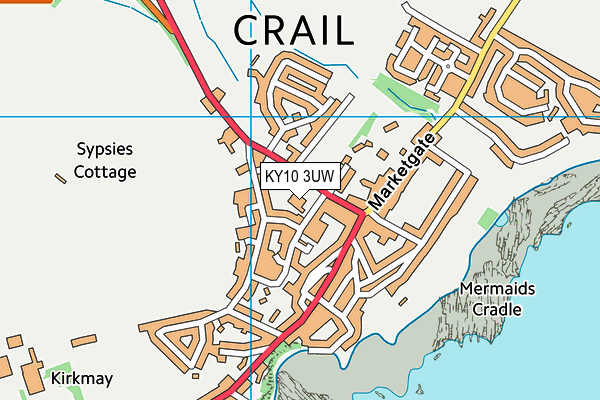 KY10 3UW map - OS VectorMap District (Ordnance Survey)