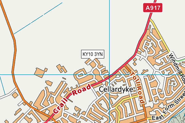 KY10 3YN map - OS VectorMap District (Ordnance Survey)