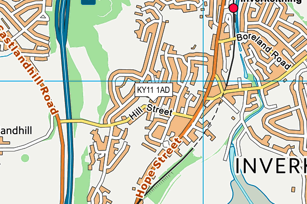 KY11 1AD map - OS VectorMap District (Ordnance Survey)