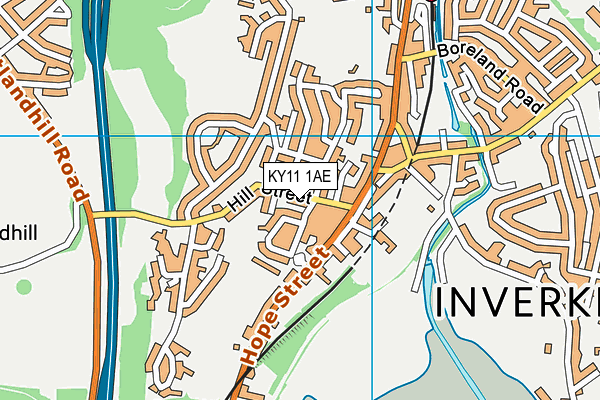KY11 1AE map - OS VectorMap District (Ordnance Survey)