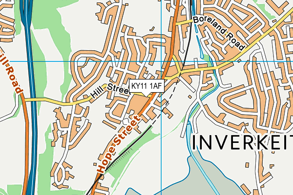 KY11 1AF map - OS VectorMap District (Ordnance Survey)
