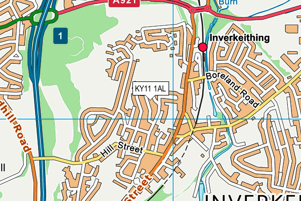 KY11 1AL map - OS VectorMap District (Ordnance Survey)