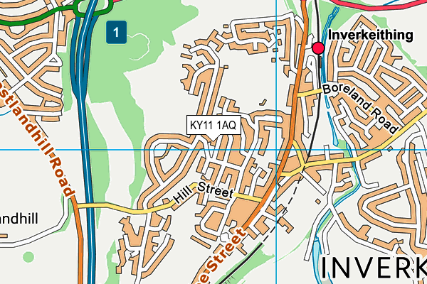 KY11 1AQ map - OS VectorMap District (Ordnance Survey)