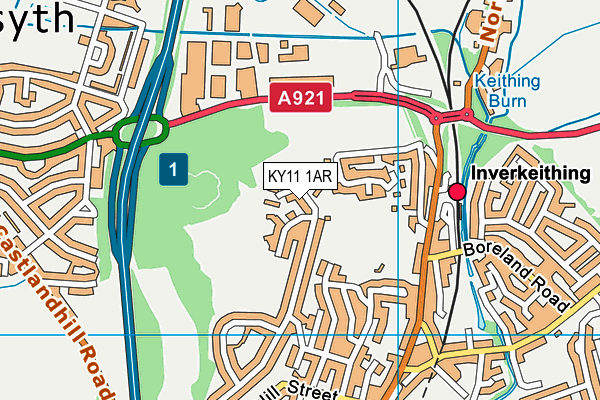 KY11 1AR map - OS VectorMap District (Ordnance Survey)