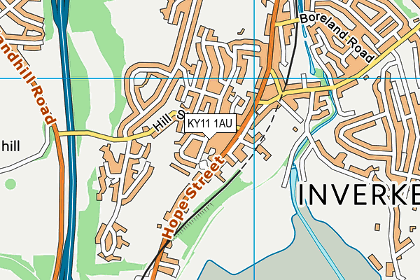 KY11 1AU map - OS VectorMap District (Ordnance Survey)