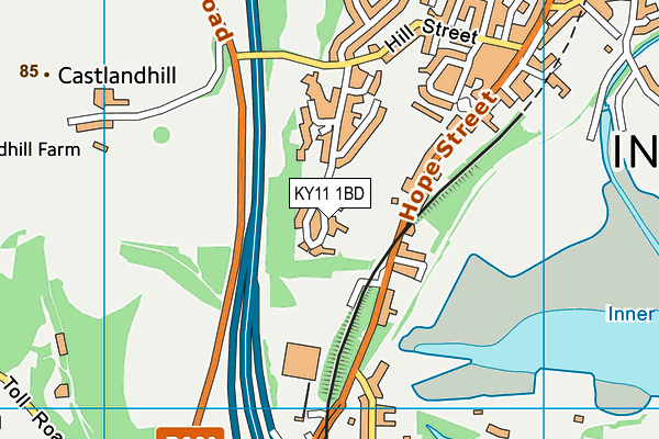 KY11 1BD map - OS VectorMap District (Ordnance Survey)