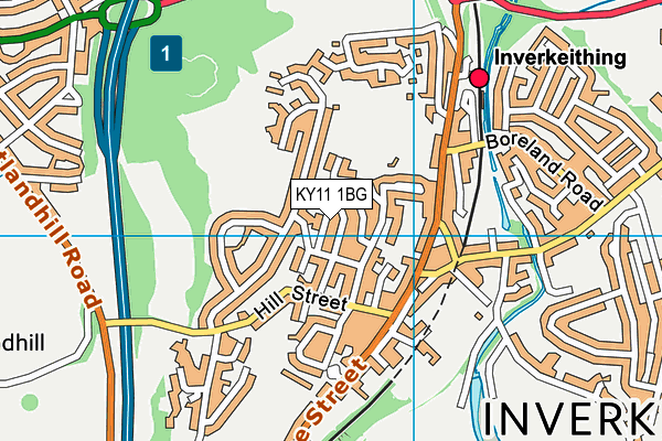 KY11 1BG map - OS VectorMap District (Ordnance Survey)