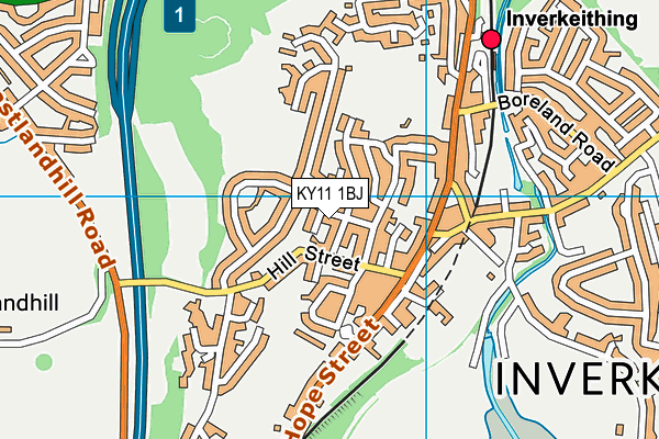 KY11 1BJ map - OS VectorMap District (Ordnance Survey)