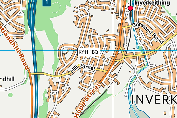 KY11 1BQ map - OS VectorMap District (Ordnance Survey)