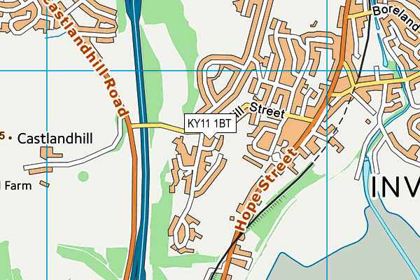 KY11 1BT map - OS VectorMap District (Ordnance Survey)