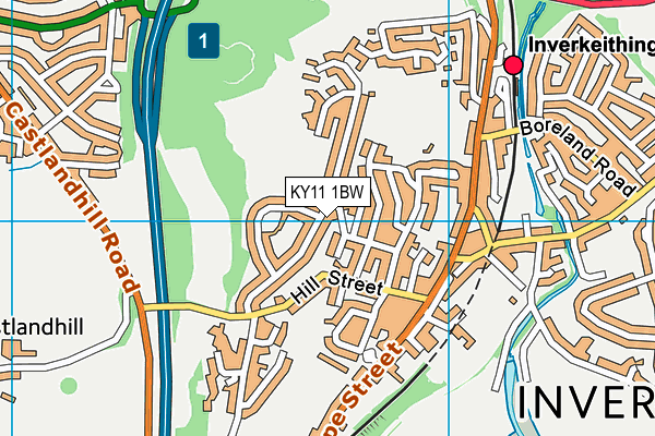 KY11 1BW map - OS VectorMap District (Ordnance Survey)