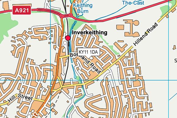 KY11 1DA map - OS VectorMap District (Ordnance Survey)