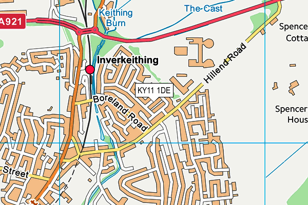 KY11 1DE map - OS VectorMap District (Ordnance Survey)