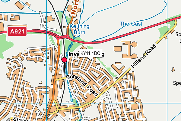 KY11 1DQ map - OS VectorMap District (Ordnance Survey)