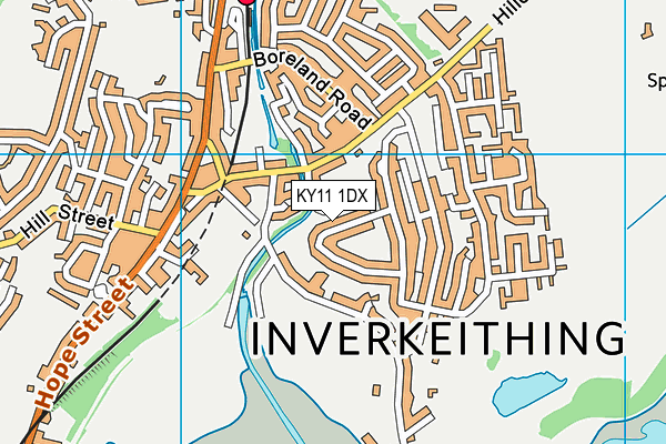 KY11 1DX map - OS VectorMap District (Ordnance Survey)