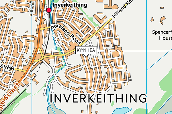 KY11 1EA map - OS VectorMap District (Ordnance Survey)