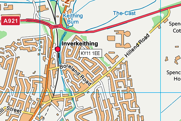 KY11 1EE map - OS VectorMap District (Ordnance Survey)