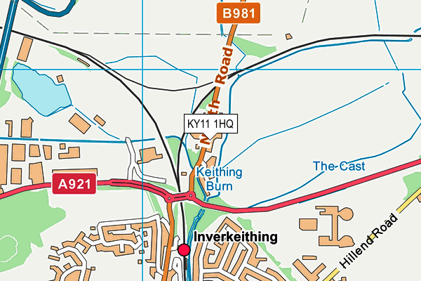 KY11 1HQ map - OS VectorMap District (Ordnance Survey)